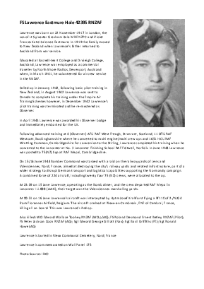 A preview of a PDF biography for Hale, Lawrence Eastmure